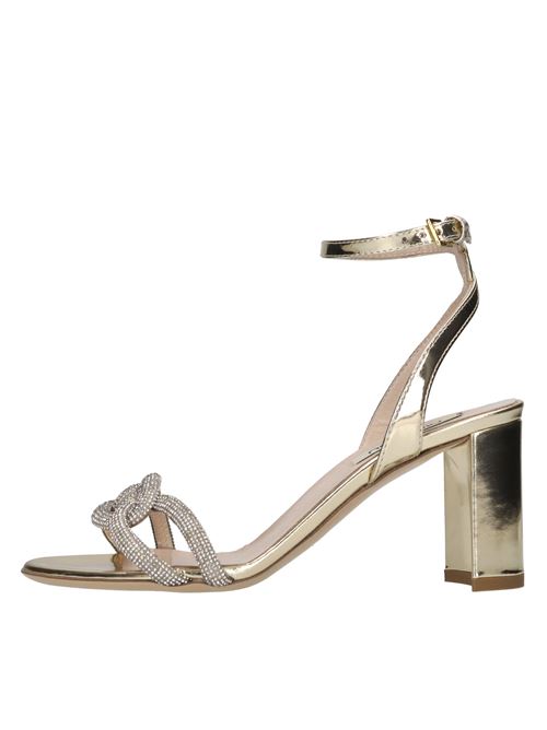 Sandali in pelle e microstrass NINALILOU | 321079B7 SPECCHIOPLATINO